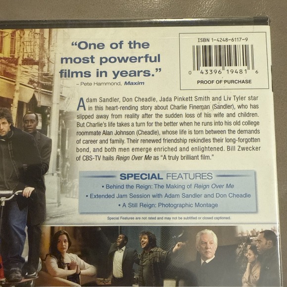 Reign Over Me (DVD, 2007, Full Frame) - Picture 3 of 3
